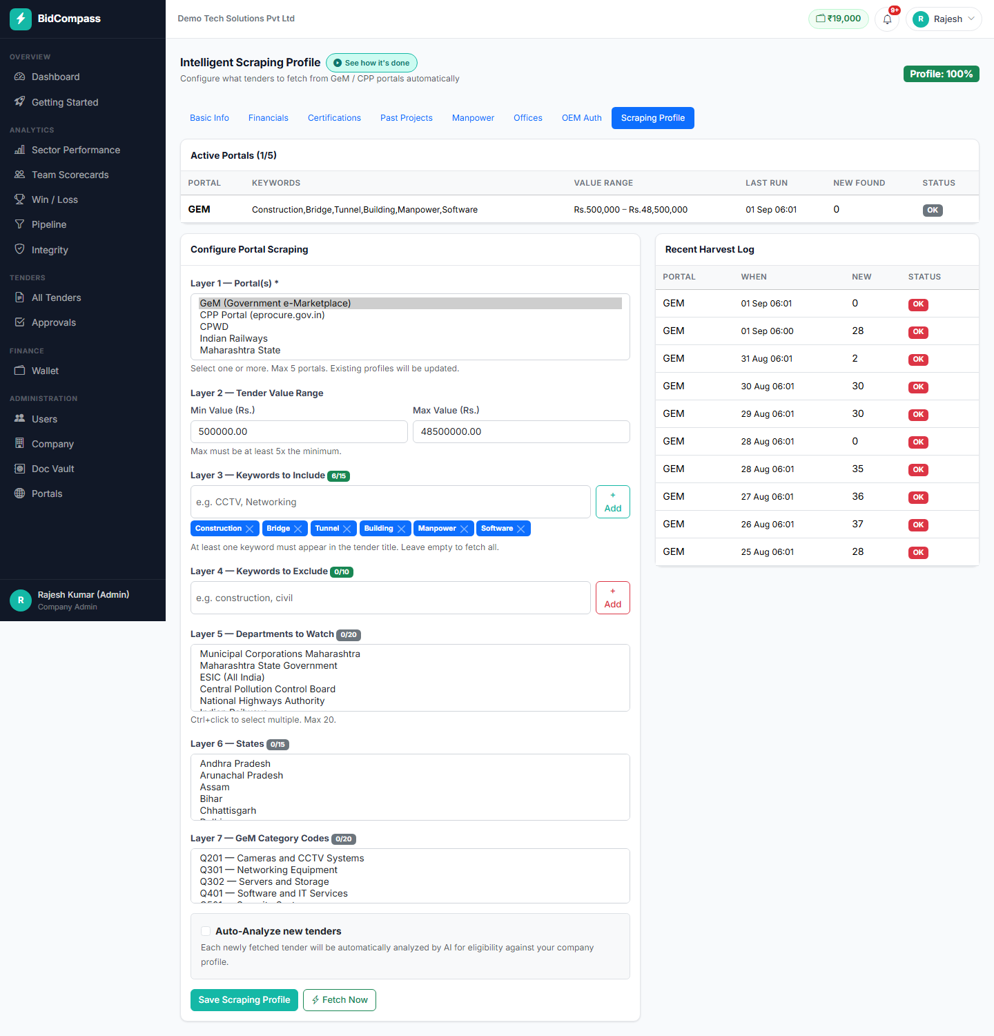 Scraping Profile